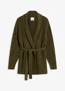 Grof gebreid vest met kabelpatroon, bonprix