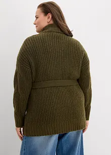 Grof gebreid vest met kabelpatroon, bonprix