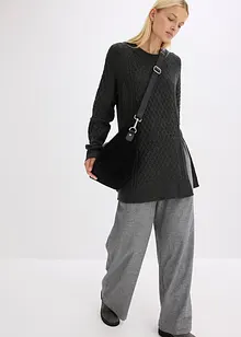 Lange trui met split, bonprix