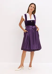 Dirndl met fluweel in midi lengte (2-dlg. set), bonprix