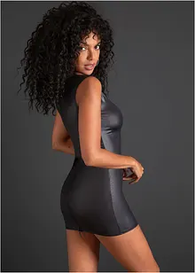 Wetlook jurk met ritsluiting, bonprix
