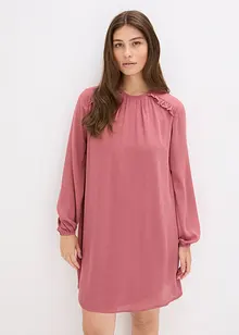 Mini jurk met ruches van chiffon, bonprix