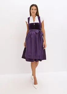 Dirndl met fluweel in midi lengte (2-dlg. set), bonprix
