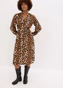 Midi jurk van soepelvallend satijn, bonprix