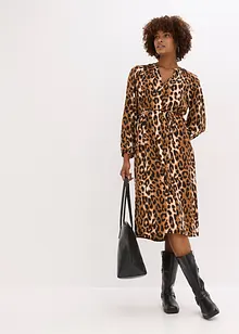 Midi jurk van soepelvallend satijn, bonprix