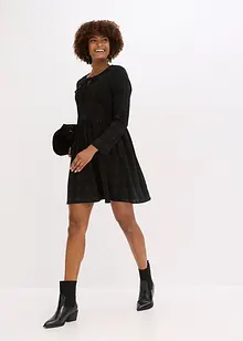 Korte corduroy jurk met ruitjespatroon, bonprix