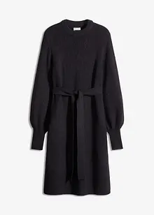 Gebreide jurk met ballonmouwen, bonprix