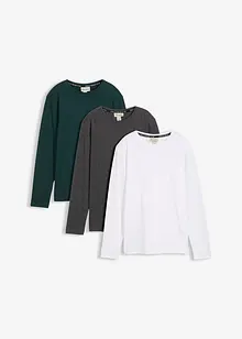 Longsleeve met biologisch katoen (set van 3), bonprix