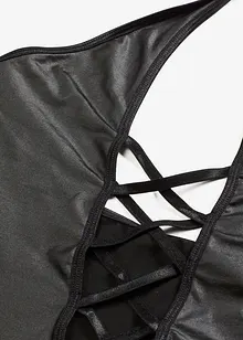 Sexy halter jurk in wetlook, bonprix