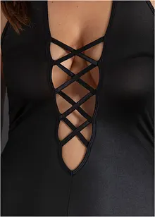 Sexy halter jurk in wetlook, bonprix