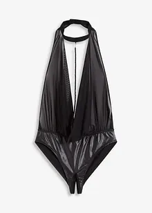 Stringbody ouvert in wetlook, bonprix