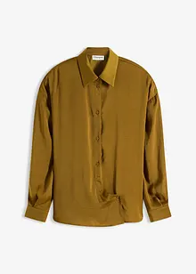 Overhemdblouse van soepel satijn, bonprix