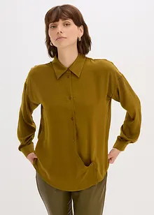 Overhemdblouse van soepel satijn, bonprix