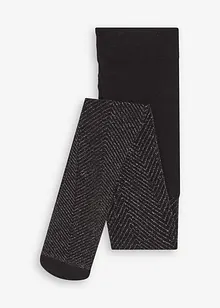 Transparante panty met glitterpatroon, 20 DEN, bonprix