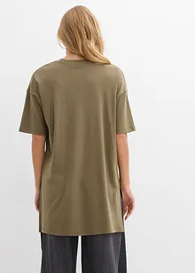 Oversized longshirt van biologisch katoen, bonprix