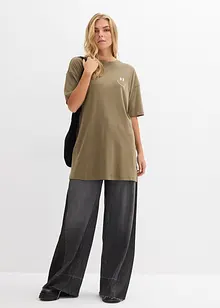 Oversized longshirt van biologisch katoen, bonprix
