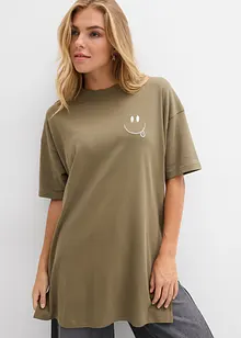 Oversized longshirt van biologisch katoen, bonprix