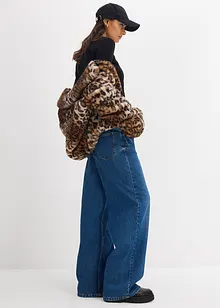 Kort geribd shirt, bonprix