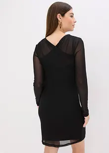 Jersey jurk van mesh, bonprix