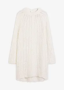 Gebreide minijurk met satijnen strik, bonprix