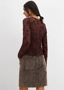 Longsleeve met flockprint, bonprix