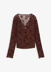 Longsleeve met flockprint, bonprix