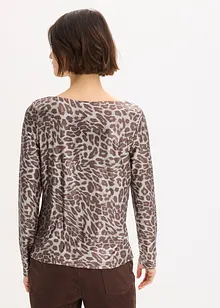 Shirt met glanzende luipaardprint, bonprix