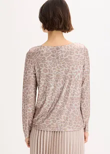 Shirt met glanzende luipaardprint, bonprix