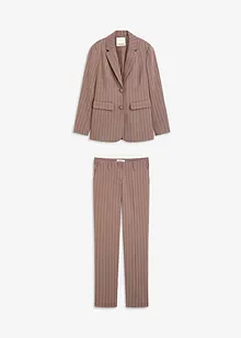 Damespak met krijtstrepen (2-dlg.), bonprix