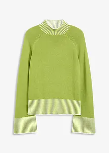 Trui met opstaande kraag en kasjmier, bonprix