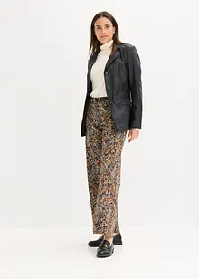 Wide leg stretch broek met katoen, bonprix