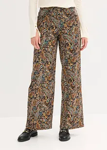 Wide leg stretch broek met katoen, bonprix