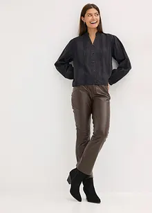 Blouse van katoen met details van kant, bonprix