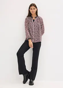 Gedessineerde chiffon blouse met borduursel, bonprix