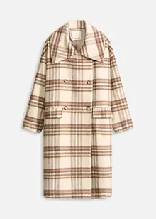 Lange oversized jas in een zachte wolmix, bonprix