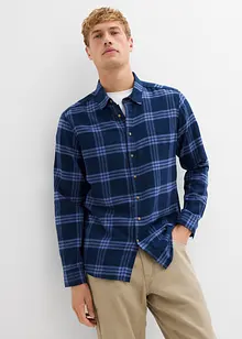 Flanel overhemd met  lange mouwen en biologisch katoen, bonprix