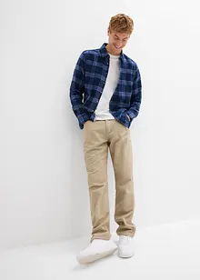 Flanel overhemd met  lange mouwen en biologisch katoen, bonprix