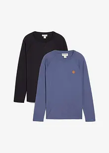 Longsleeve van biologisch katoen (set van 2), bonprix