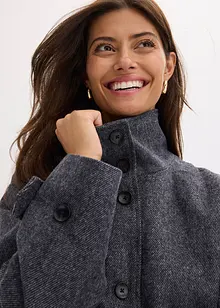 Lange peacoat in wol-look, bonprix