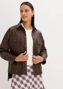 Overhemd van imitatieleer in used look, bonprix