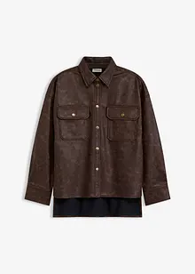 Overhemd van imitatieleer in used look, bonprix