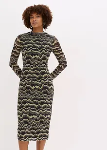 Midi jurk van zacht mesh, bonprix