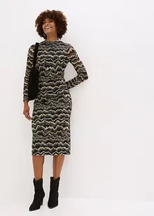 Midi jurk van zacht mesh, bonprix