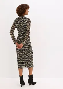 Midi jurk van zacht mesh, bonprix
