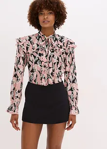 Chiffon blouse met volants, bonprix