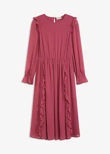 Chiffon jurk met volants, bonprix