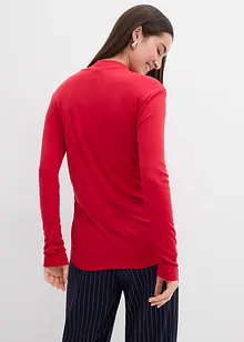 Geribd shirt met plooitjes, bonprix