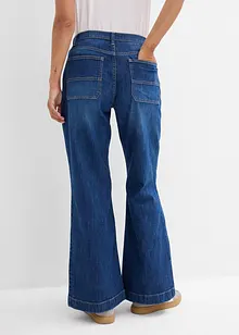 Wide leg jeans mid waist met opgestikte zakken, bonprix