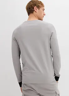 Longsleeve van elastische katoenmix, slim fit, bonprix