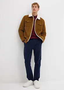 Regular fit stretch corduroy broek met biologisch katoen, tapered, bonprix